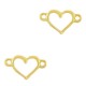 DQ Metal connector Heart 14x8mm Gold